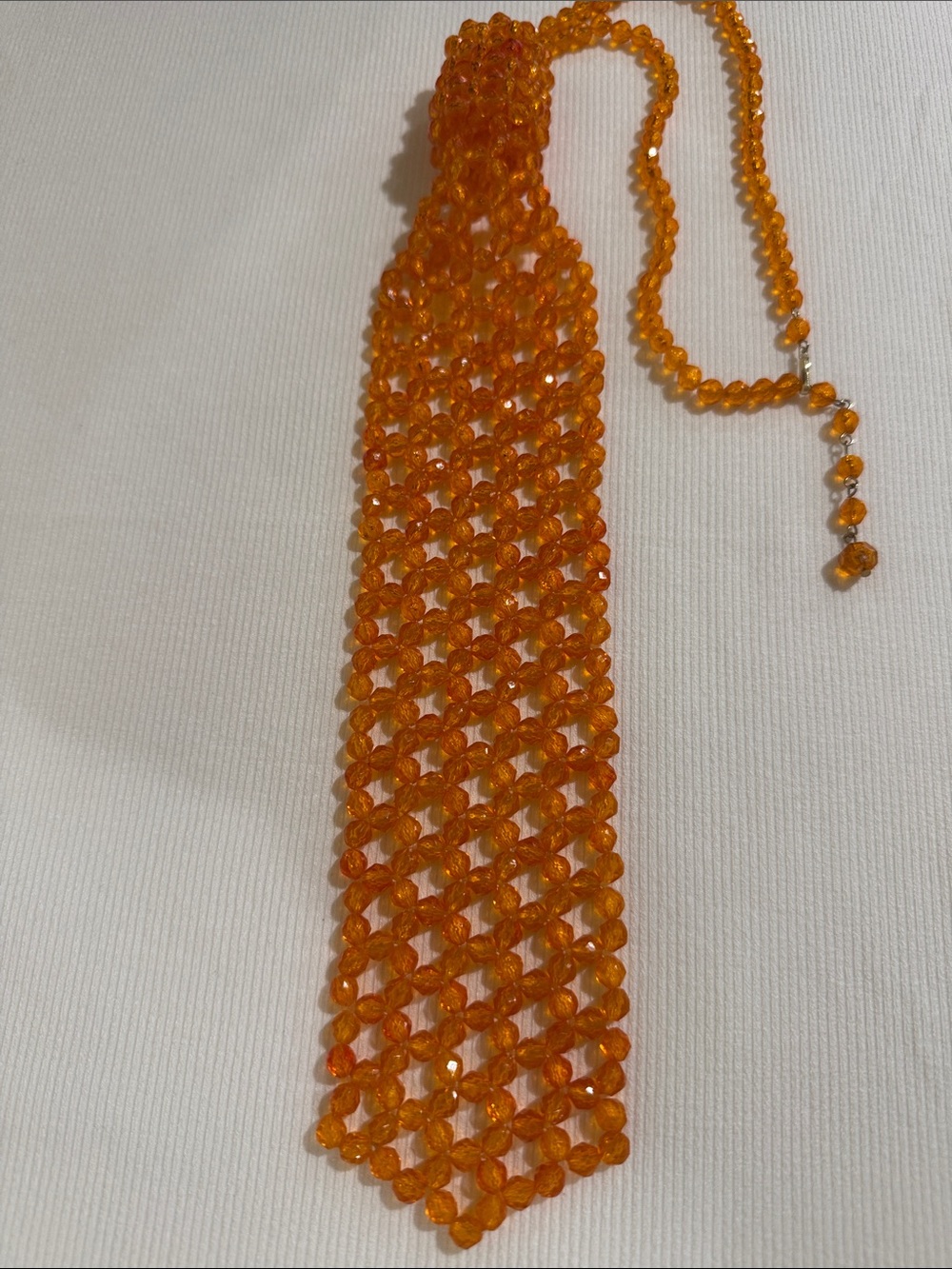 Orange Beaded Statement Necklace